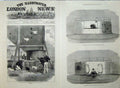 Old Antique Print 1872 Turret H.M.S Glatton Ship War Men Goat Rabbit Art 19th