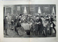 Old Antique Print 1872 Express Train York Refreshments People Fine Art 19th