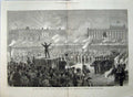 Old Antique Print Emperors Berlin 1872 Prussian Guards Zapfenstreich Art 19th