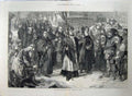 Old Antique Print 1872 Procession Holy Thorn Priest People Fine Art Hunt 19th