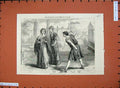 Original Old Antique Print 1872 Scene Westminster Play Women Man 19th
