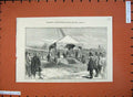 Old Antique Print 1872 Queen Monument Duchess Sutherland Dunrobin Castle 19th