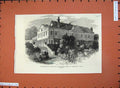 Original Old Antique Print 1872 Lauderdale House Highgate Bartholomews Hospital