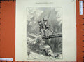 Old Antique Print 1872 Scene Lady Lake Drury Lane Theatre Fighting Death 19th