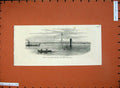 Old Antique Print 1872 Wreck Steamers Hip Batavier Thames River Barking 19th