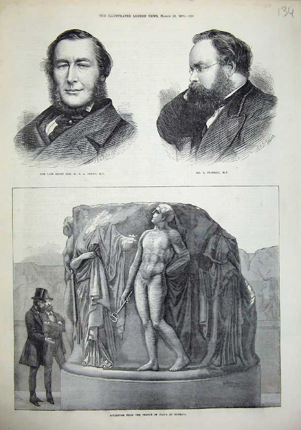 Old Antique Print Captain Knowles Northfleet 1873 Ship Gravesend Fine Art 19th
