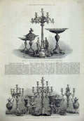 Original Old Antique Print 1873 Testimonial Moon Western Eastern Railway 19th