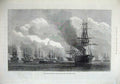 Old Antique Print 1873 Ironclad Squadron Shah Dover Roads Sailing Ships 19th