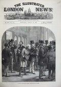 Old Antique Print Division House Commons 1873 Members Passing Tellers Art 19th