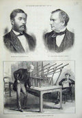 Original Old Antique Print 1873 Bank England Machine GSandwich King Burrows
