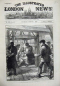 Old Antique Print 1873 Colliery Explosion Staffordshire Injured Man Art 19th