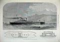Old Antique Print 1873 Dicey Channel Steamer Ship Deck Plan Section Sea 19th