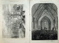Old Antique Print 1873 Emperor Naploeon Funeral Mary Chapel Chiselhurst 19th