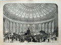 Antique Old Print 1873 Interior Vienna Exhibition Rotunda People Fine Art 19th
