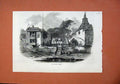 Original Old Antique Print 1873 Swan Hotel Chelsea Elliot Watney Fine Art 19th