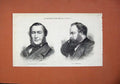 Original Old Antique Print 1873 Portrait Corry Plimsoll Member Parliament 19th