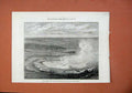 Old Antique Print 1873 Sulphur Spring Yellowstone River Montana America 19th
