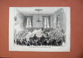 Old Antique Print 1873 Conference Ironmasters Workmen'S Delegates Cardiff 19th