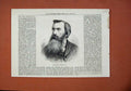 Original Old Antique Print 1873 Portrait Charles Lucy English Painter Art 19th