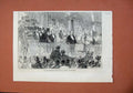 Original Old Antique Print 1873 Lord Chancellor New Townhall Winchester 19th