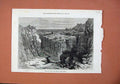 Original Old Antique Print 1873 Modac Indian War Lava Beds Oregon Fine Art 19th