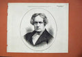 Original Old Antique Print 1873 Portrait Late Mr Macready Man 19th