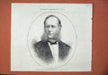 Original Old Antique Print 1873 Baron Schwarz-Senborn Manager Vienna Exhibition