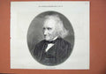 Original Old Antique Print 1873 Portrait Charles Knight Man Fine Art Victorian
