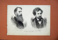 Original Old Antique Print Royal Academy Associates 1873 Davis Barlow Men 19th