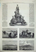 Old Antique Print 1873 Ramsbottom Crewe Railway Norway Sandwich Islands 19th