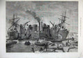 Original Old Antique Print 1873 Screw-Colliers Unloading River Thames Ships Art