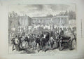 Old Antique Print 1873 Grand Trianon Trial Marshal Bazaine People Horse 19th