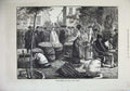 Old Antique Print 1873 Spain Fruit Market Malaga People Street Fine Art 19th