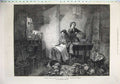 Old Antique Print 1873 Spring Flowers Market Women Basket Table Fine Art 19th