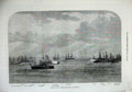 Original Old Antique Print Civil War Spain 1873 Escombrera Ships Diana Victoria