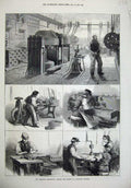 Old Antique Print 1873 Ashantee Expedition Bullets Woolwich Arsenal Art 19th
