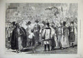 Original Old Antique Print 1873 Vienna Exhibition Model Jerusalem People 19th