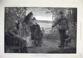 Old Antique Print 1873 An Invalid Wheelchair Lake Trees Man Dog Fine Art 19th
