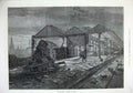 Original Old Antique Print 1873 Railway Accident Wigan Train Station Fine Art
