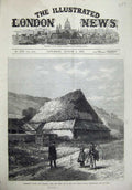 Old Antique Print 1873 Surrey Evershed Rough Dorking Wilberforce Fine Art 19th