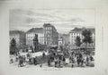 Old Antique Print 1873 Vienna View Aspern Bridge People Buildings Street 19th