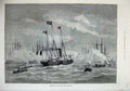 Old Antique Print 1873 Departure Shah Portsmouth Sailing Ship England Art 19th