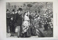 Original Old Antique Print 1873 Rose Show Horticultural Gardens Kensington Art