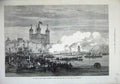 Antique Print *0200 1873 Shah Signature Thames River Tower Greenwich Ships