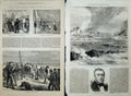 Original Old Antique Print 1873 Volta Ship War GCoats Baring Ampenee Akimfoo