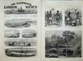 Original Old Antique Print Ashantee War 1873 River Prah Sier Annamaboe Accra