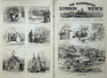 Old Antique Print 1873 Cannock Chase War Tent Roman Catholic Church Army 19th