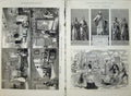 Old Antique Print Vienna Exhibition 1873 Egyptian Pavilion Cottage House 19th
