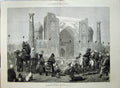 Antique Old Print 1873 Celebration Victory War Asia Camels Horse Fine Art 19th