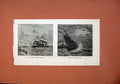 Original Old Antique Print 1873 Ship Fire Kingstown Harbour Schooner Dover Art